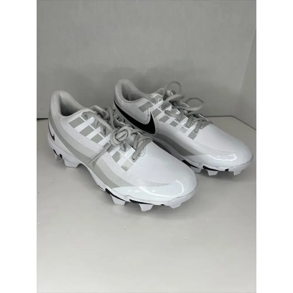 Nike Vapor Elite Edge Shark Football Cleat White Grey DQ5114-100 Men’s Size 12.5